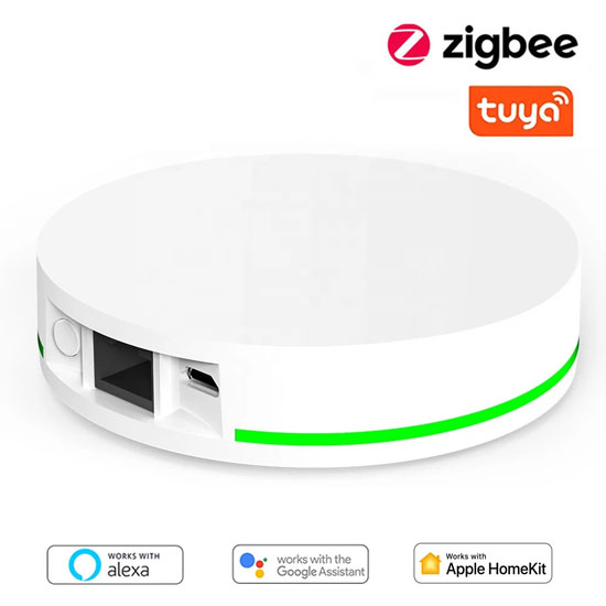 SMILE HKH Tuya/Home Kit Zigbee hub, up to 100 Zigbee devices, voice commands Siri, Google, Alexa