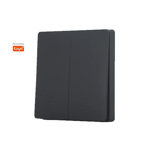 [460000093] SMILE  ZB2 BK Zigbee smart double light switch, black two-wire line (without zero line), 